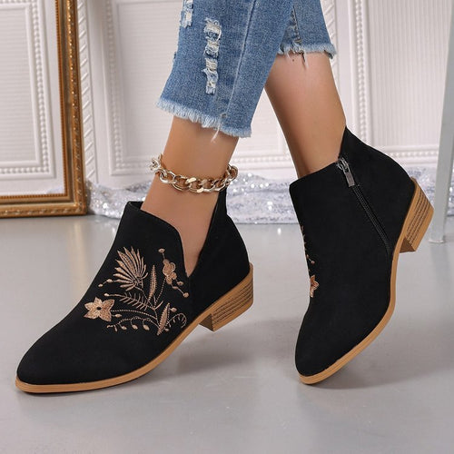 High Heel Pointed Ankle Boots Women