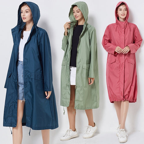 Raincoat Mid-length Windproof Outdoor Poncho Tide